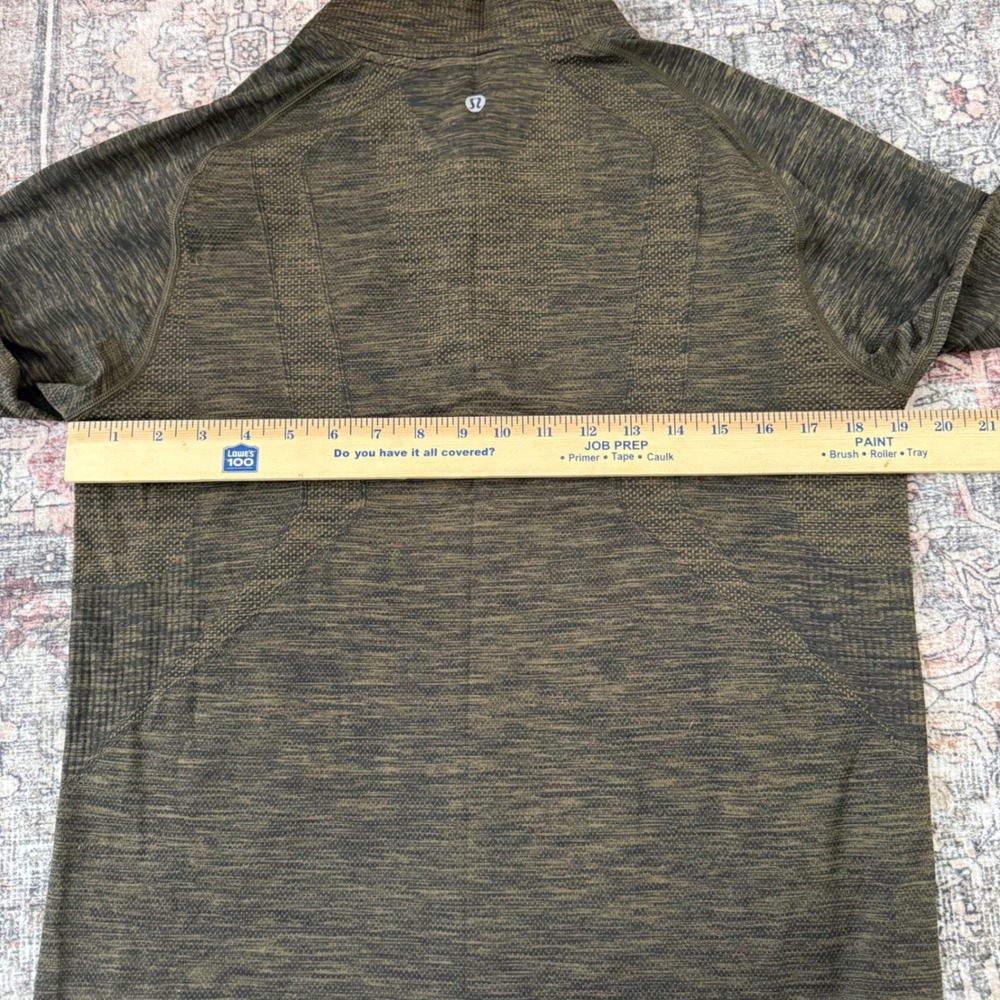 Lululemon Men's Metal Vent Tech Pullover Olive‎ Green Size M Deep Meadow - Picture 6 of 7